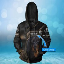 CHTD2003 Dachshund Personalized 3D HOODIE