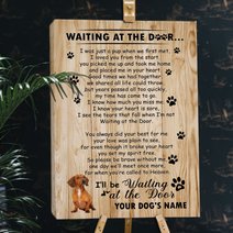 BID20070208 Dachshund Waiting At The Door Personalized Matte Canvas