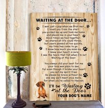 BID20070208 Dachshund Waiting At The Door Personalized Matte Canvas