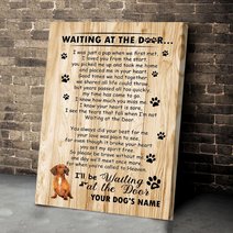 BID20070208 Dachshund Waiting At The Door Personalized Matte Canvas
