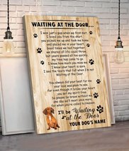 BID20070208 Dachshund Waiting At The Door Personalized Matte Canvas