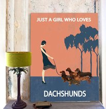 BID20070105 JUST A GIRL WHO LOVES DACHSHUNDS Matte Canvas
