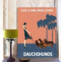 BID20070105 JUST A GIRL WHO LOVES DACHSHUNDS Matte Canvas