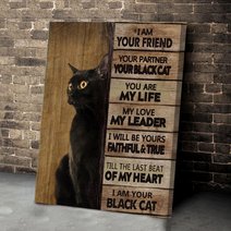 BID20070306 I AM YOUR BLACK CAT Matte Canvas