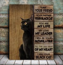 BID20070306 I AM YOUR BLACK CAT Matte Canvas