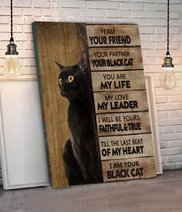 BID20070306 I AM YOUR BLACK CAT Matte Canvas