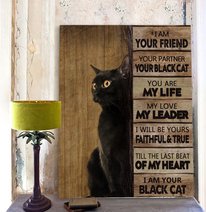 BID20070306 I AM YOUR BLACK CAT Matte Canvas