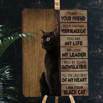BID20070306 I AM YOUR BLACK CAT Matte Canvas