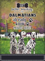 BIF1426 Dalmatian Don't bother knocking Personalized Flag