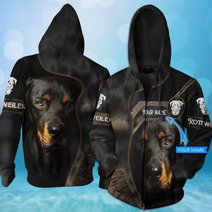CHTD2008 Rottweiler Personalized 3D HOODIE