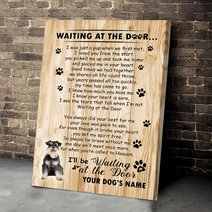 BID20070211 Miniature Schnauzer Waiting At The Door Personalized Matte Canvas