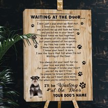 BID20070211 Miniature Schnauzer Waiting At The Door Personalized Matte Canvas