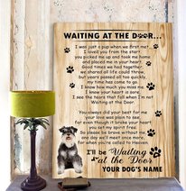 BID20070211 Miniature Schnauzer Waiting At The Door Personalized Matte Canvas