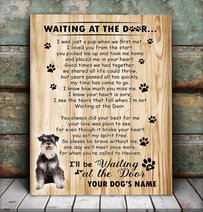 BID20070211 Miniature Schnauzer Waiting At The Door Personalized Matte Canvas