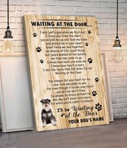 BID20070211 Miniature Schnauzer Waiting At The Door Personalized Matte Canvas