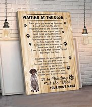 BID20070210 German Shorthaired Pointer Waiting At The Door Personalized Matte Canvas