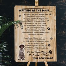BID20070210 German Shorthaired Pointer Waiting At The Door Personalized Matte Canvas