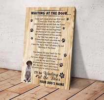 BID20070210 German Shorthaired Pointer Waiting At The Door Personalized Matte Canvas