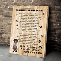 BID20070210 German Shorthaired Pointer Waiting At The Door Personalized Matte Canvas