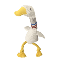 New Pet Dog Plush Sound Toy White Geese Coarse Grain Velvet Bite Resistant Long Necked Duck Toy Supplies Interactive Dog Toys