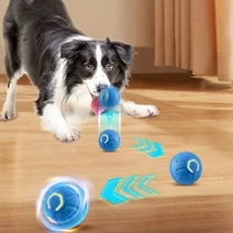 Automatic Moving Toy Ball Smart USB Jumping Rotating Interactive Dog Chew Toy Ball