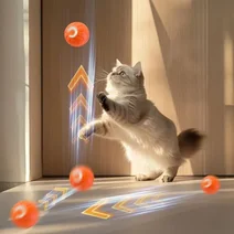 Automatic Moving Toy Ball Smart USB Jumping Rotating Interactive Dog Chew Toy Ball