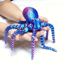 3D Printed Octopus Figurine with Flexible Joints For Home Office Desk Decor, Ocean Animal Table Ornament Ideal Gift Toy