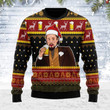 Leo Laughing Meme Drinking Bear Ugly Christmas Sweater