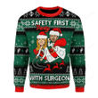 Safety First Party With Surgeon Grey'S Anatomy Ugly Christmas Sweater