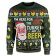 Turkey And Beer Ugly Christmas Sweater