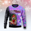 Golden Retriever Hologram We Woof You A Merry Christmas Ugly Christmas Sweater