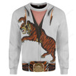 3D Elv Prl Tiger Jumpsuit Ugly Christmas Sweater