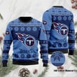 Sports Football Team Tennessee Titans With Logo Printed On The Front And Back Ugly Christmas Sweater