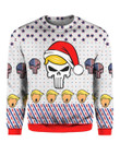 Trump Punisher 3D Print Ugly Christmas Sweater