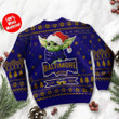 Baltimore Ravens Cute Baby Yoda Grogu Ugly Christmas Sweater