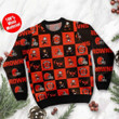 Cleveland Browns Logo Checkered Flannel Design Ugly Christmas Sweater