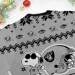 Las Vegas Raiders Cute The Snoopy Show Football Helmet 3D Ugly Christmas Sweater