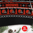 Cleveland Browns Jack Skellington Halloween Holiday Party Ugly Christmas Sweater