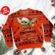 Cincinnati Bengals Cute Baby Yoda Grogu Ugly Christmas Sweater