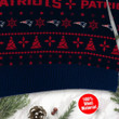 New England Patriots Santa Claus In The Moon Ugly Christmas Sweater
