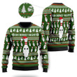 Oh Bowly Night With Christmas Patterns For Bowling And Sport Lovers Ugly Christmas Sweater