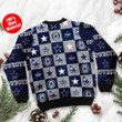 Dallas Cowboys Logo Checkered Flannel Design Ugly Christmas Sweater