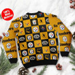 Pittsburgh Steelers Logo Checkered Flannel Ugly Christmas Sweater