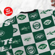 New York Jets Logo Checkered Flannel Design Ugly Christmas Sweater
