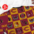 Arizona Cardinals Logo Checkered Flannel Ugly Christmas Sweater