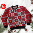 Tampa Bay Buccaneers Logo Checkered Flannel Ugly Christmas Sweater