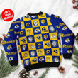 Los Angeles Rams Logo Checkered Flannel Design Ugly Christmas Sweater