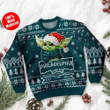 Philadelphia Eagles Cute Baby Yoda Grogu Holiday Party Ugly Christmas Sweater