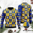 Los Angeles Rams Logo Checkered Flannel Design Ugly Christmas Sweater