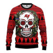 Tampa Bay Buccaneers Skull Flower Ugly Christmas Sweater